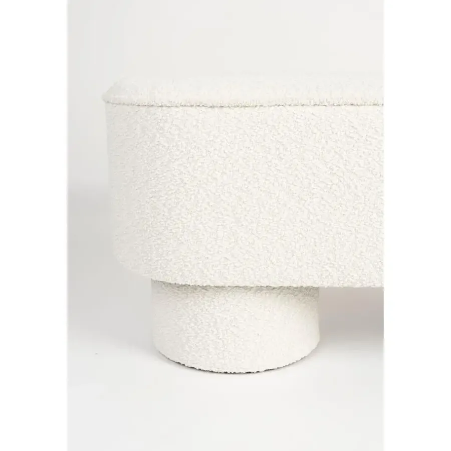 Housecraft Living Housecraft Marcos Bankje Bouclé Wit