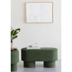 Housecraft Living Housecraft Marcos Bankje Bouclé Groen