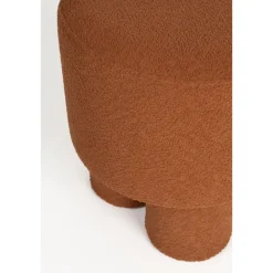 Poefen-Housecraft Living Housecraft Marcos Kruk/ Poef Bouclé Rood/ Bruin