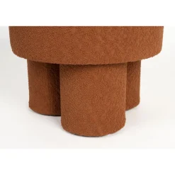 Poefen-Housecraft Living Housecraft Marcos Kruk/ Poef Bouclé Rood/ Bruin
