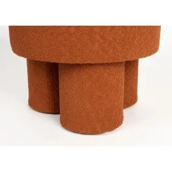 Poefen-Housecraft Living Housecraft Marcos Kruk/ Poef Bouclé Rood/ Bruin