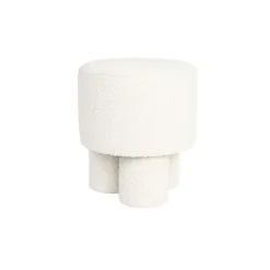 Poefen-Housecraft Living Housecraft Marcos Kruk/ Poef Bouclé Wit