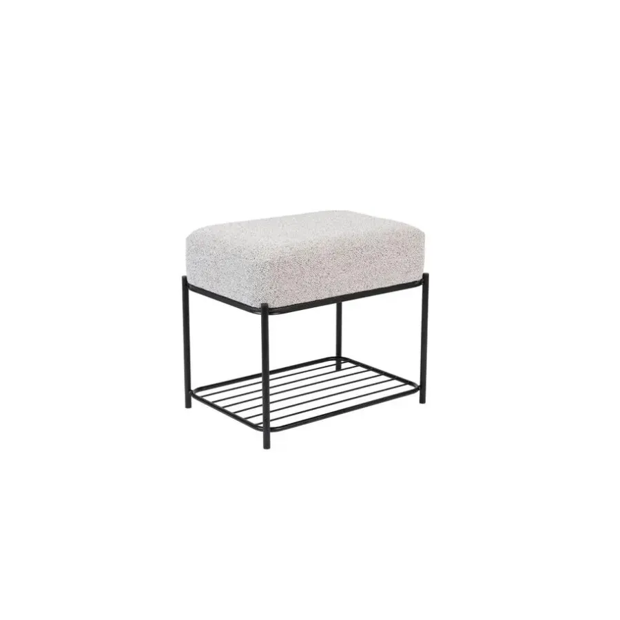Krukjes-Housecraft Living Housecraft Milou Kruk/ Poef Rechthoekig - Grijs