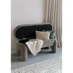 Housecraft Living Housecraft Orly Bankje met opbergruimte 113 cm - Grijs