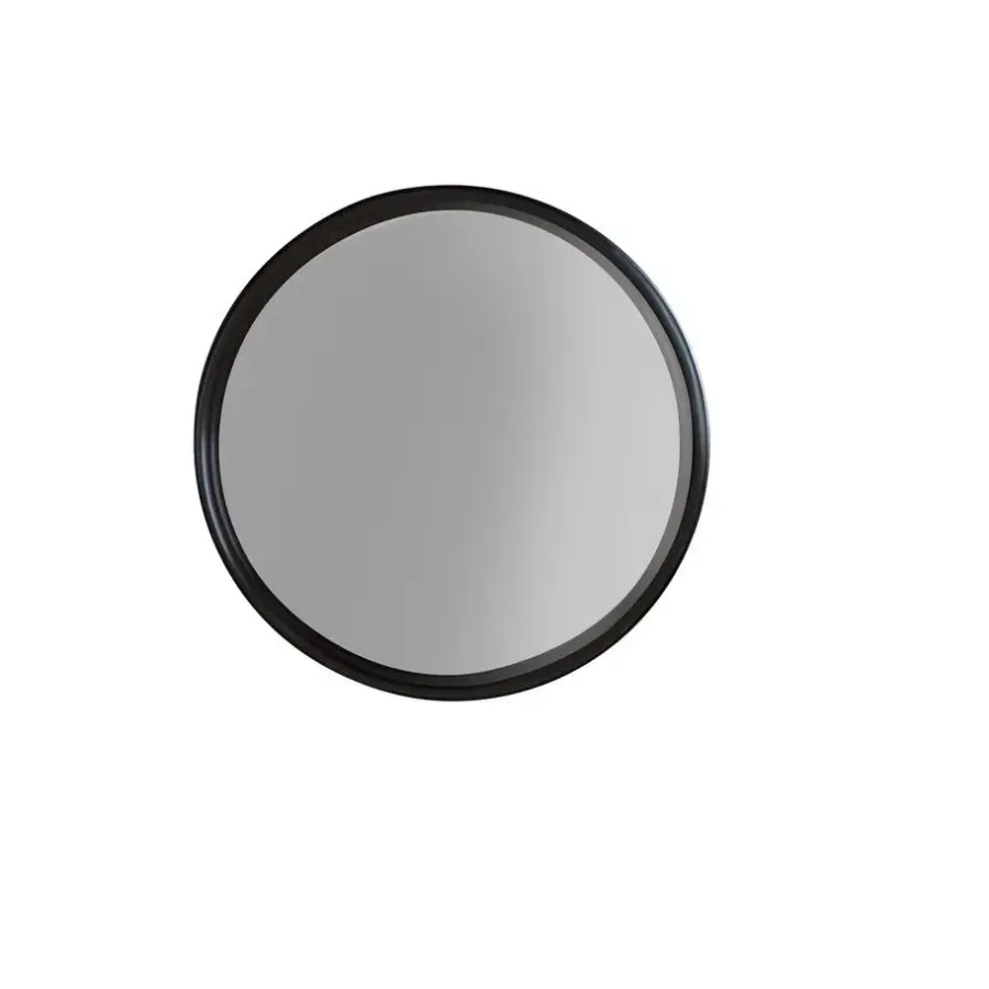 Spiegels-Housecraft Living Housecraft Raj Spiegel/ Wandspiegel/ Badkamerspiegel Rond Metaal 60x60 cm Zwart