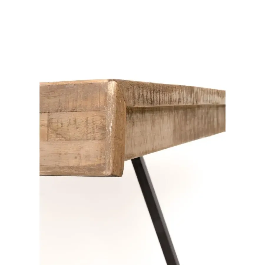 Rechthoekige Eettafels-Housecraft Living Housecraft Suri Eettafel Hout 220x100 Naturel
