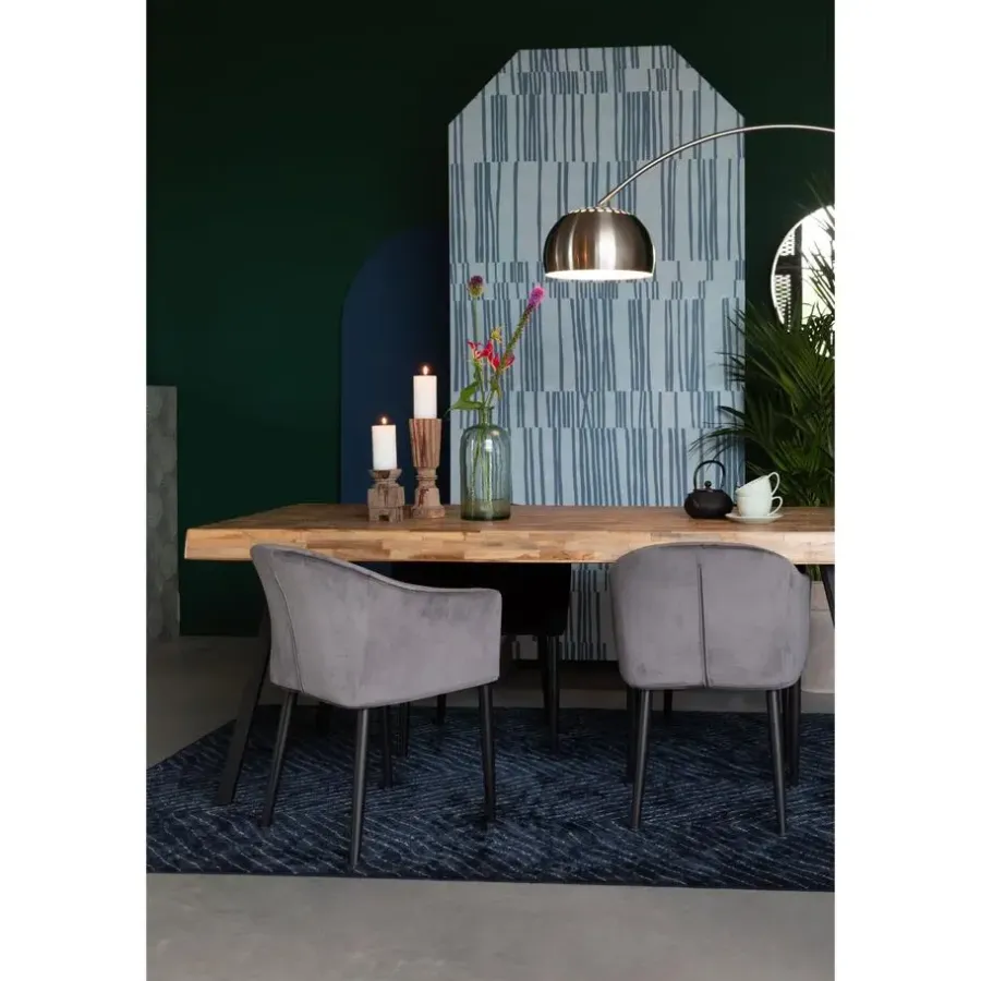 Rechthoekige Eettafels-Housecraft Living Housecraft Suri Eettafel Hout 220x100 Naturel