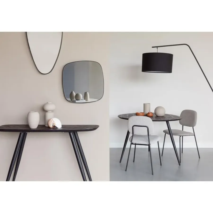 Ronde Eettafels-Housecraft Living Housecraft Webster Eettafel Rond Hout 180x90 cm Bruin