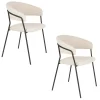 Housecraft Living Housecraft Zeri Eetkamerstoelen armleuning Off white/ Zwart - Set van 2