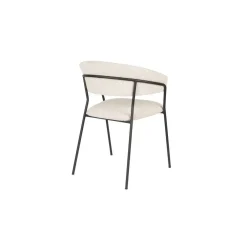 Housecraft Living Housecraft Zeri Eetkamerstoelen armleuning Off white/ Zwart - Set van 2