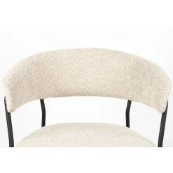 Housecraft Living Housecraft Zeri Eetkamerstoelen armleuning Off white/ Zwart - Set van 2