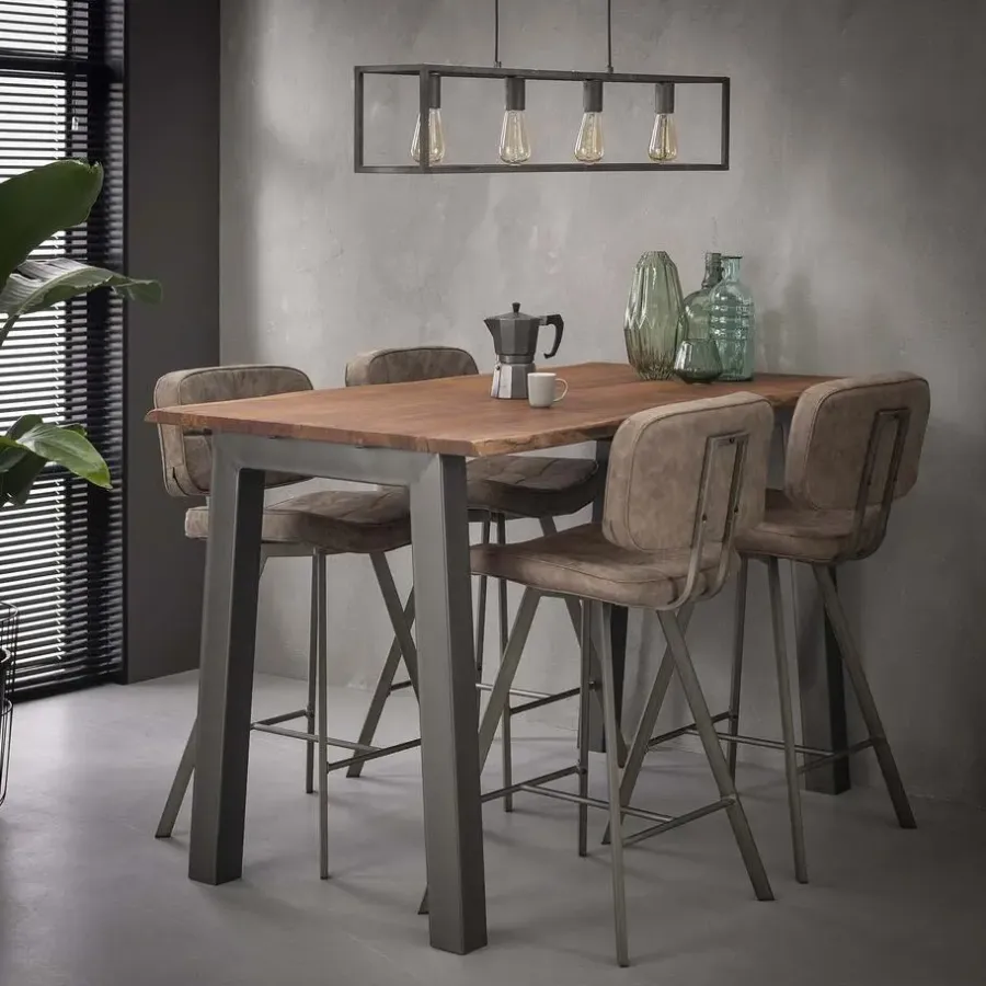 Hoyz Collection Hoyz - Bartafel Edge - 80x147x92 - 4 Personen - Hout