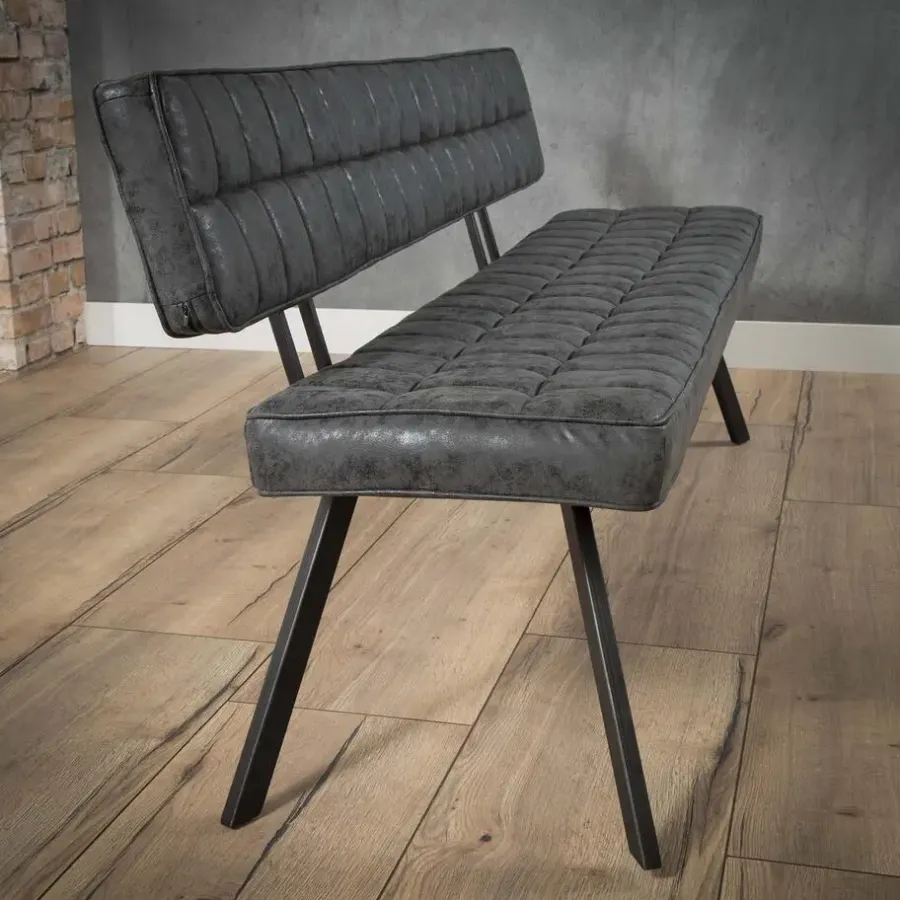Eetkamerbanken-Hoyz Collection Hoyz - Eetkamerbank 180 cm - Kunstleer - 4 Personen