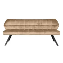Eetkamerbanken-Hoyz Collection Hoyz - Eetkamerbank Raster - 180cm Breed - 3 Personen - Champagne