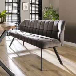 Hoyz Collection Hoyz - Eetkamerbank Raster - 180cm Breed - 3 Personen - Grijs