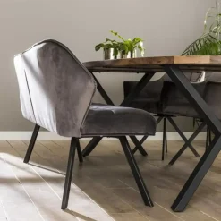 Hoyz Collection Hoyz - Eetkamerbank Raster - 180cm Breed - 3 Personen - Grijs