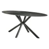 Hoyz Collection Hoyz - Eetkamertafel 180cm - Ovaal - Keramiek Zwart - 4 Personen