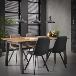 Hoyz Collection Hoyz - Eetkamertafel Edge - Bruin - Hout - 180x90x76