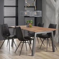 Hoyz Collection Hoyz - Eetkamertafel Edge - Bruin - Hout - 180x90x76