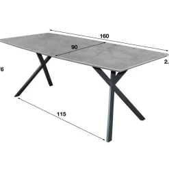 Hoyz Collection Hoyz - Industriele Eetkamertafel - Ovaal Blad - Zwart Frame