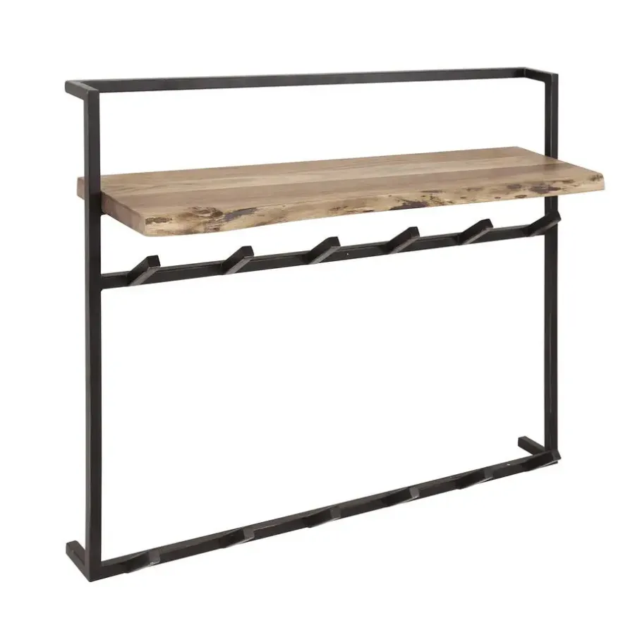 Hoyz Collection Hoyz - Kapstok Air Solid - 12 Haken - Massief Acaciahout - 100x30x80