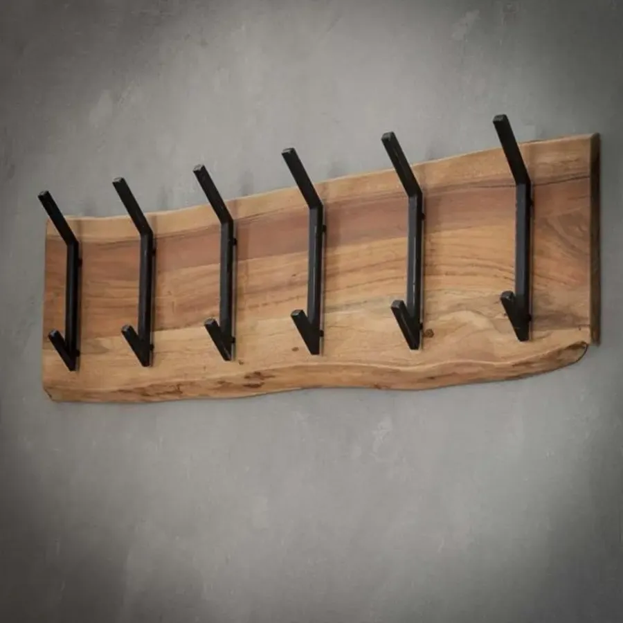 Hoyz Collection Hoyz - Kapstok Edge met 12 haken - Grijs - Wandkapstok