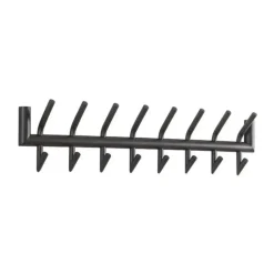 Hoyz Collection Hoyz - Kapstok Industrieel met 16 haken - Grijs - Wandkapstok 78cm breed