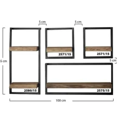 Hoyz Collection Hoyz - Wandplank Edge - 30cm - Acaciahout - Bruin