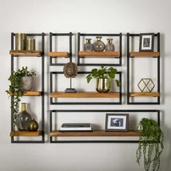 Hoyz Collection Hoyz - Wandplank Edge - 30cm - Acaciahout - Bruin