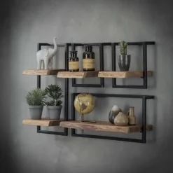 Hoyz Collection Hoyz - Wandplank Edge - 30cm - Acaciahout - Bruin