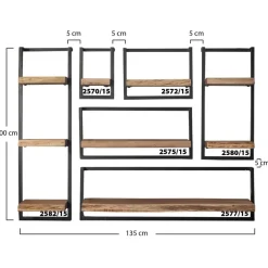 Hoyz Collection Hoyz - Wandplank Edge - 30cm - Acaciahout - Bruin