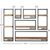 Hoyz Collection Hoyz - Wandplanken set Edge - Acaciahout - Complete set - 6 stuks