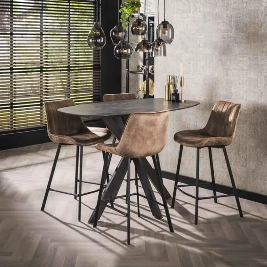 Hoyz Collection - Bartafel Kruisframe Deens Ovaal - 3D Zwart Bruin