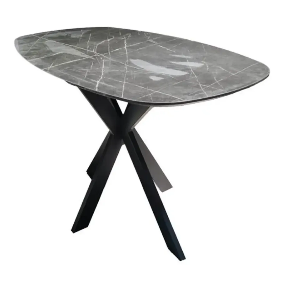 Hoyz Collection - Bartafel Kruisframe Deens Ovaal - 3D Zwart Bruin