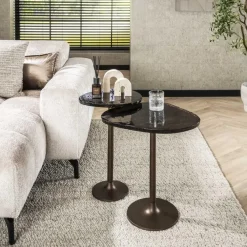 Bijzettafels-Hoyz Collection - Bijzettafel Eclipse M - Koper Antiek Finish