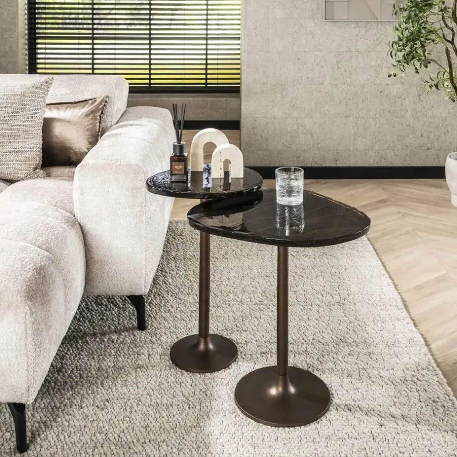 Bijzettafels-Hoyz Collection - Bijzettafel Eclipse M - Koper Antiek Finish