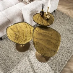 Bijzettafels-Hoyz Collection - Bijzettafel Eclipse S - Goud Antiek Finish
