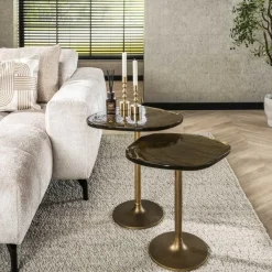 Bijzettafels-Hoyz Collection - Bijzettafel Eclipse S - Goud Antiek Finish