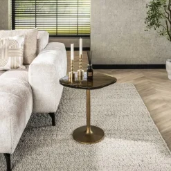Bijzettafels-Hoyz Collection - Bijzettafel Eclipse S - Goud Antiek Finish