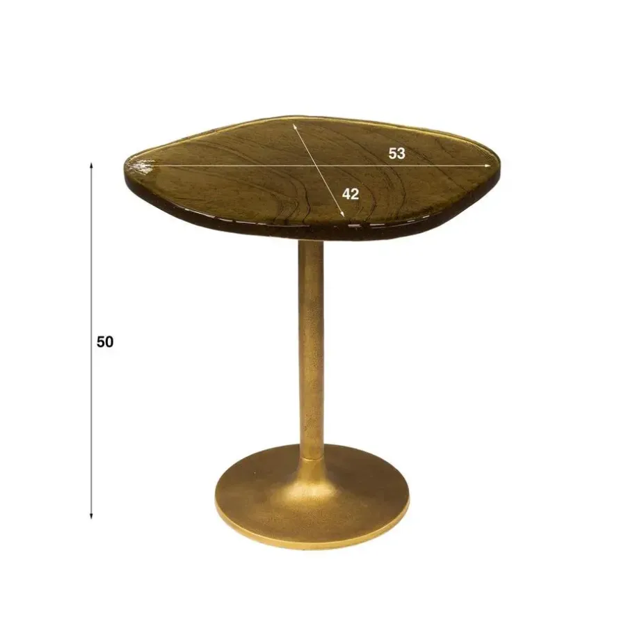 Bijzettafels-Hoyz Collection - Bijzettafel Eclipse S - Goud Antiek Finish
