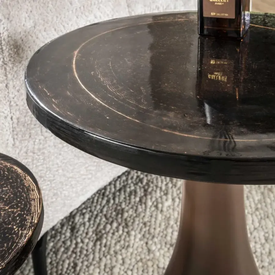 Hoyz Collection - Bijzettafel Eclipse Druppel S - Koper Antiek Finish