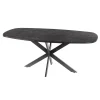 Hoyz Collection - Eettafel Metallic Deens Ovaal 180 Cm - Zwartbruin