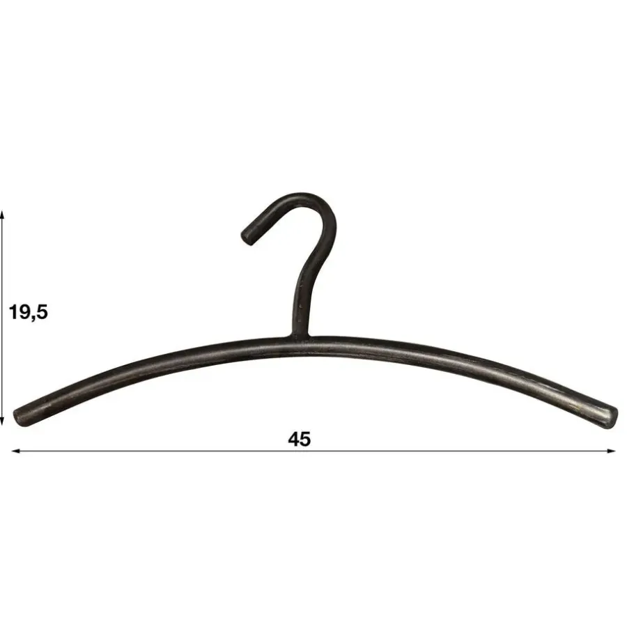 Kledingopbergers-Hoyz Collection - Garderobehanger Ronde Buis - Gun Metal - 6 Stuks