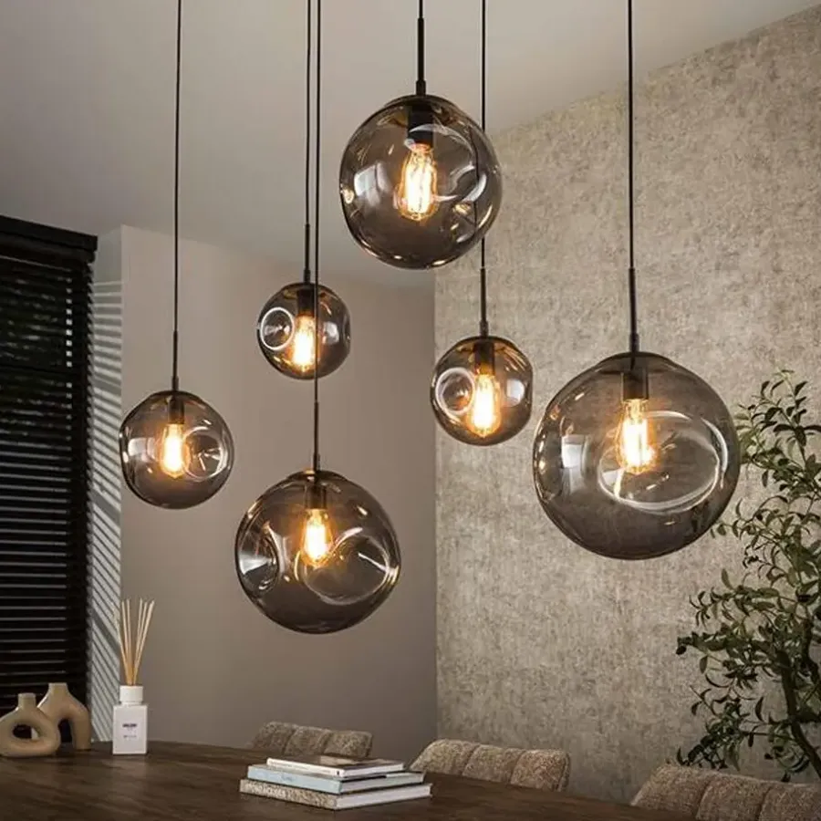Hoyz Collection - Hanglamp Stellar Black 6-lichts - Artic Zwart