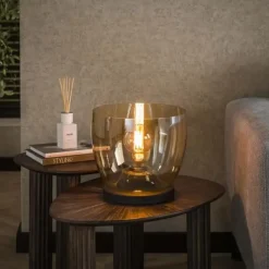 Hoyz Collection - Vloerlamp UP L - Amberkleurig Glas - Ø29