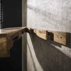 Hoyz Collection - Wandplank Sleek 118cm - Massief Mango Zandkleur