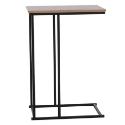H&S Collection Bijzettafel - zwart/bruin - 40 x 26 x 58 cm