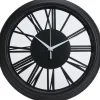 H&S Collection Wandklok Memphis - D37 cm - kunststof - zwart