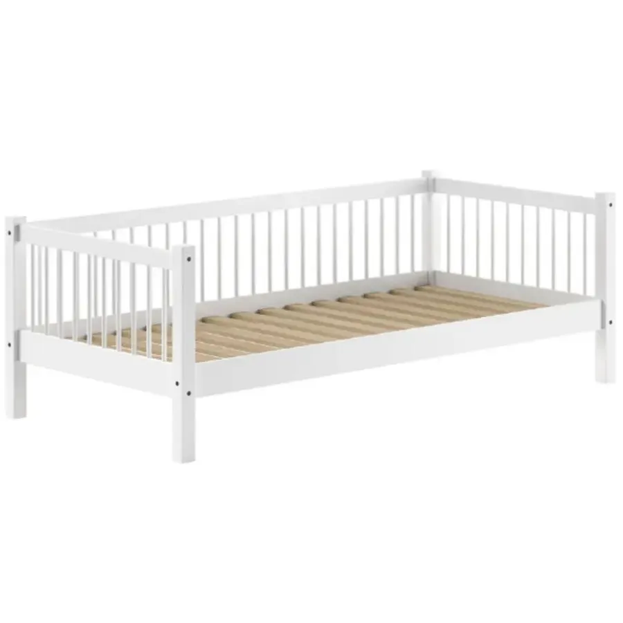 1-Persoons Bedden-Vipack Huisbed Forrest 90x200cm - massief beukenhout - wit