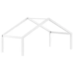 1-Persoons Bedden-Vipack Huisbed Forrest 90x200cm - massief beukenhout - wit